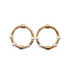 Lania Pearl Hoop Earrings